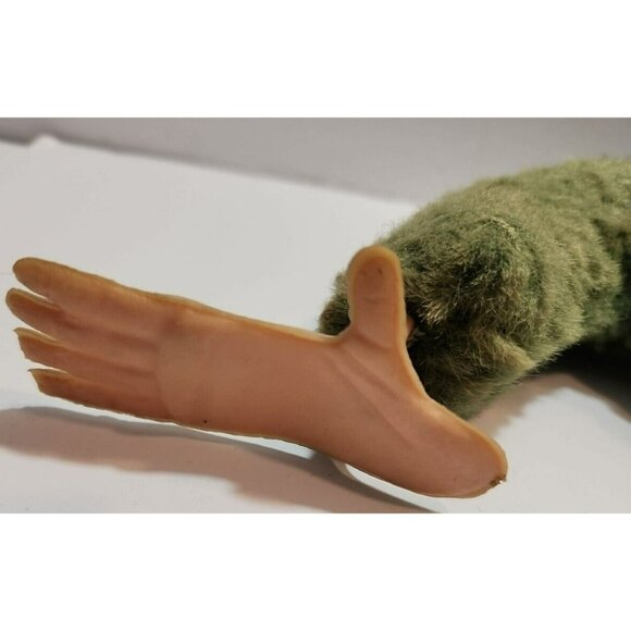 Vtg 1950's Rubber Face Green 16" Monkey Plush Stuffed Rushton My Toy Co Rare - Picture 10 of 16